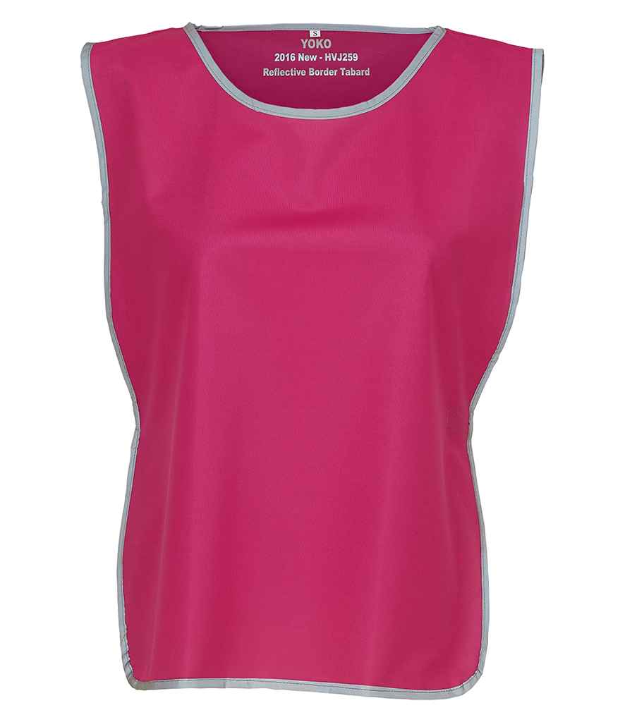 Yoko Hi-Vis Reflective Border Tabard | Raspberry - Lancashire Teamwear