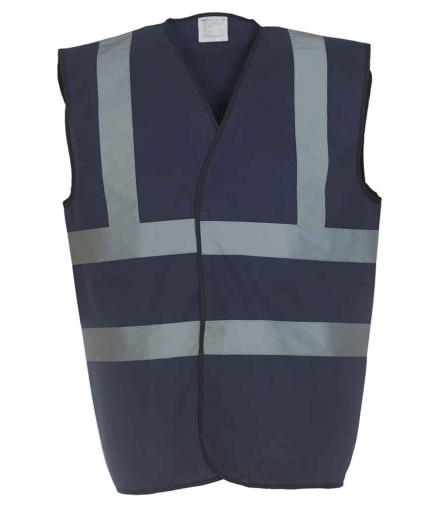 Yoko Hi-Vis Two Band and Braces Waistcoat | Navy Navy