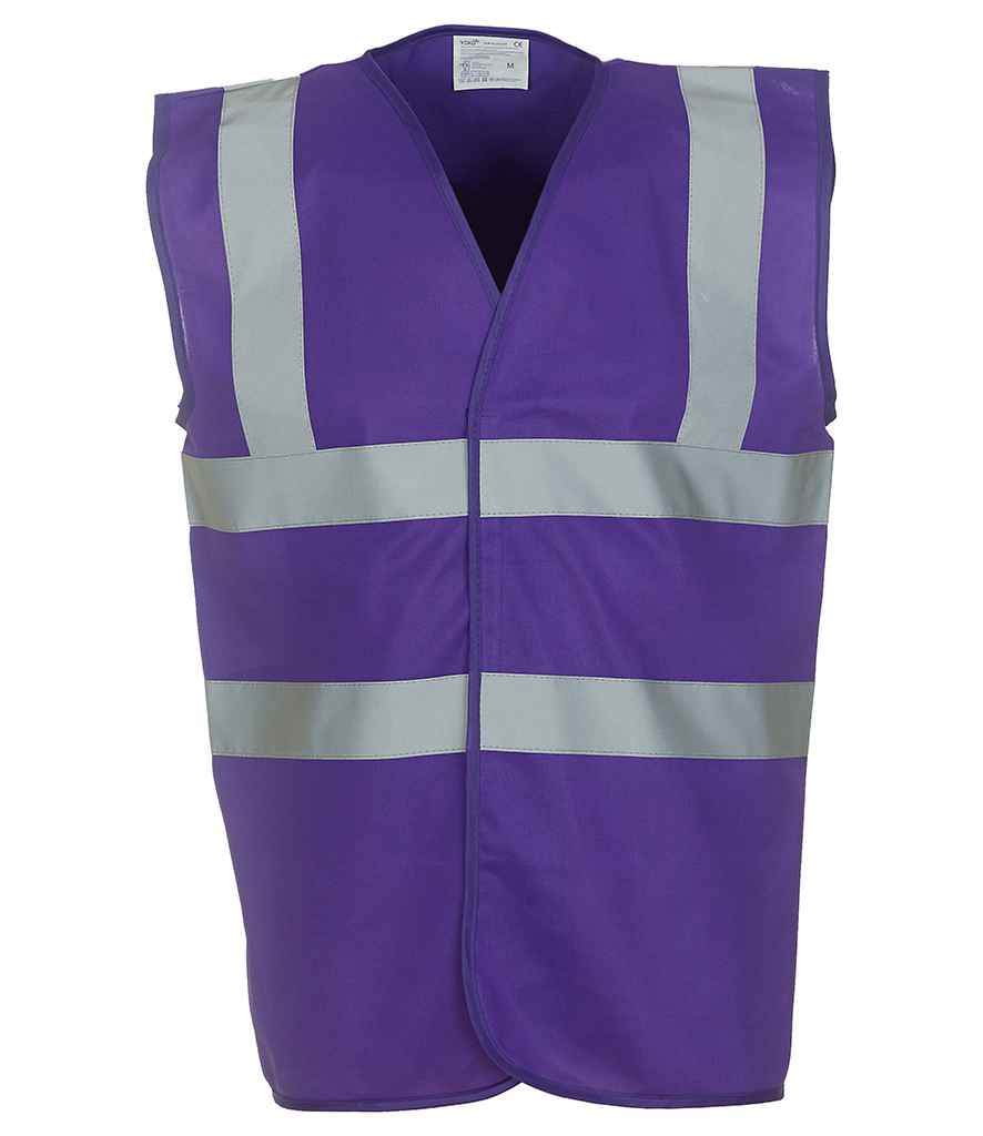 Yoko Hi-Vis Two Band and Braces Waistcoat | Purple Purple