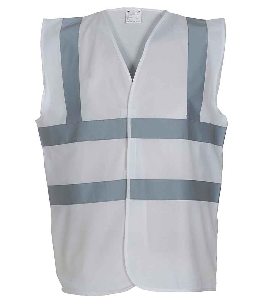 Yoko Hi-Vis Two Band and Braces Waistcoat | White White