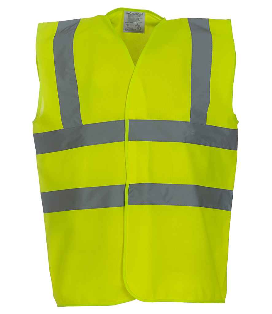 Yoko Hi-Vis Two Band and Braces Waistcoat | Yellow Yellow