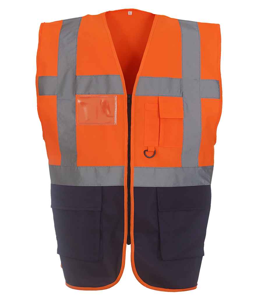 Yoko Executive Waistcoat | Orange/Black Orange/Black