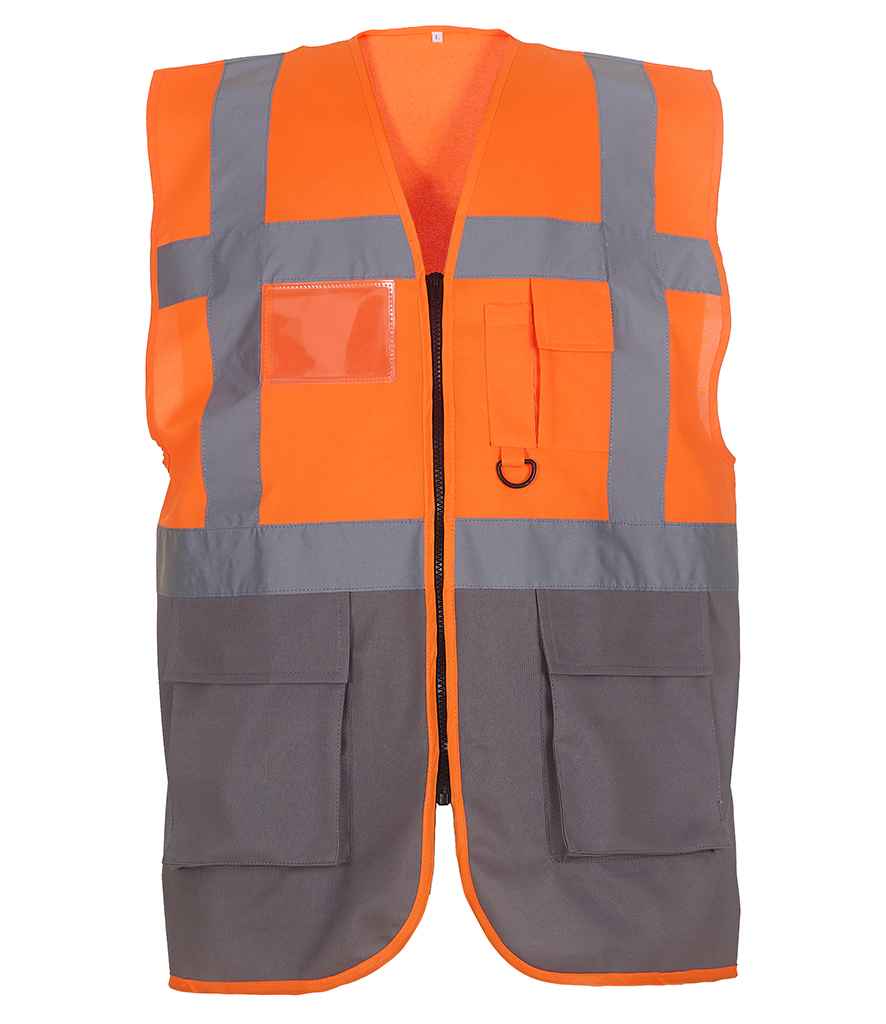 Yoko Executive Waistcoat | Orange/Grey Orange/Grey