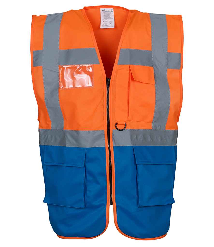 Yoko Executive Waistcoat | Orange/Royal Blue Orange/Royal Blue