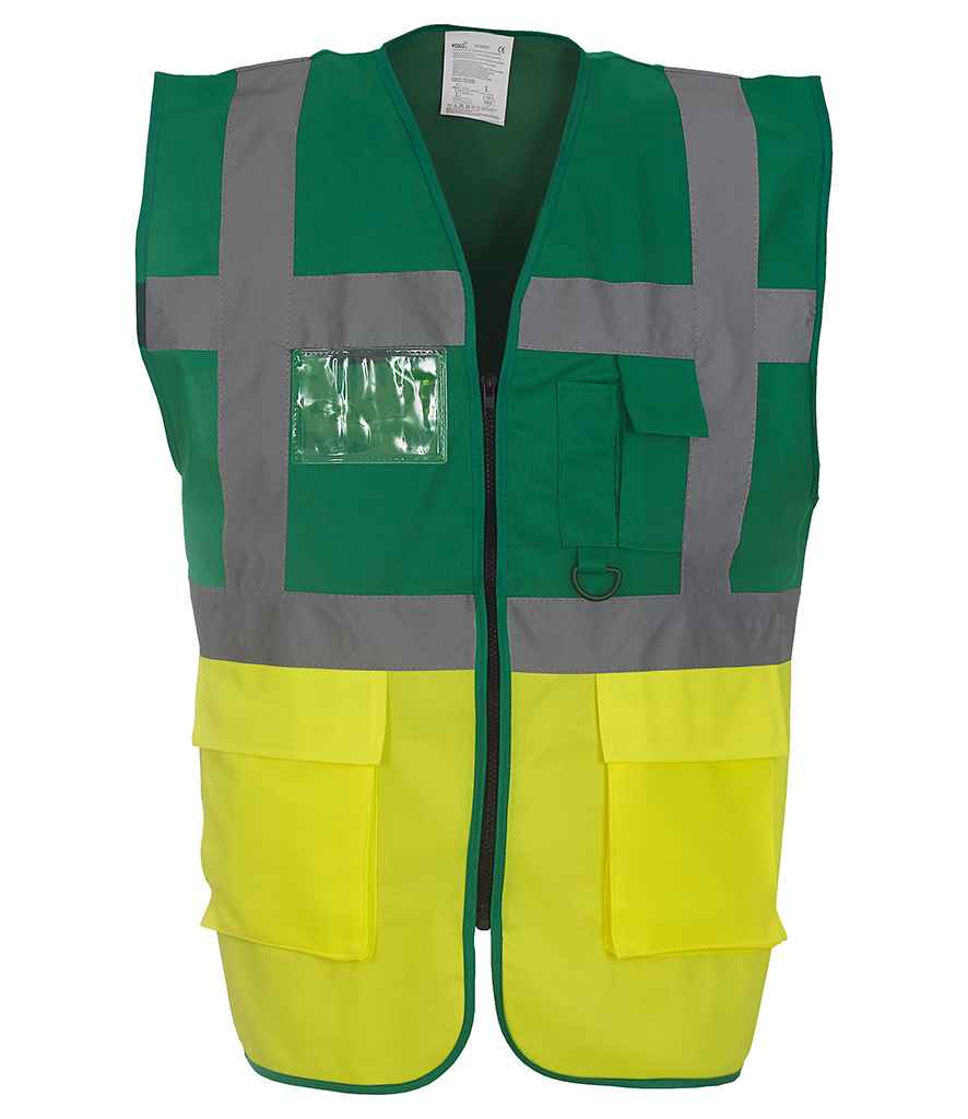 Yoko Executive Waistcoat | Paramedic Green/Yellow Paramedic Green/Yellow
