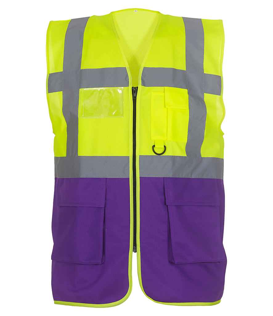 Yoko Executive Waistcoat | Yellow/Purple Yellow/Purple