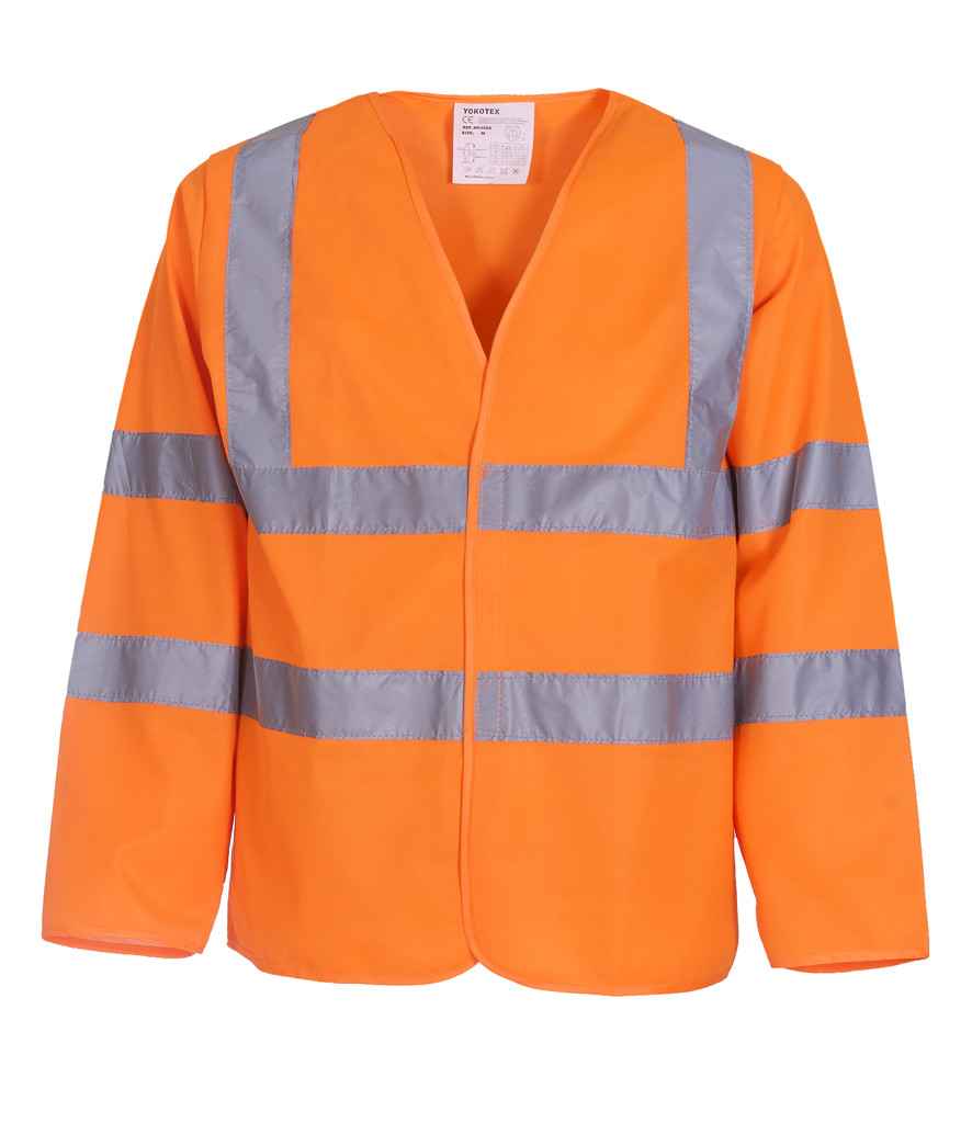 Yoko Hi-Vis Long Sleeve Jacket | Orange - Lancashire Teamwear