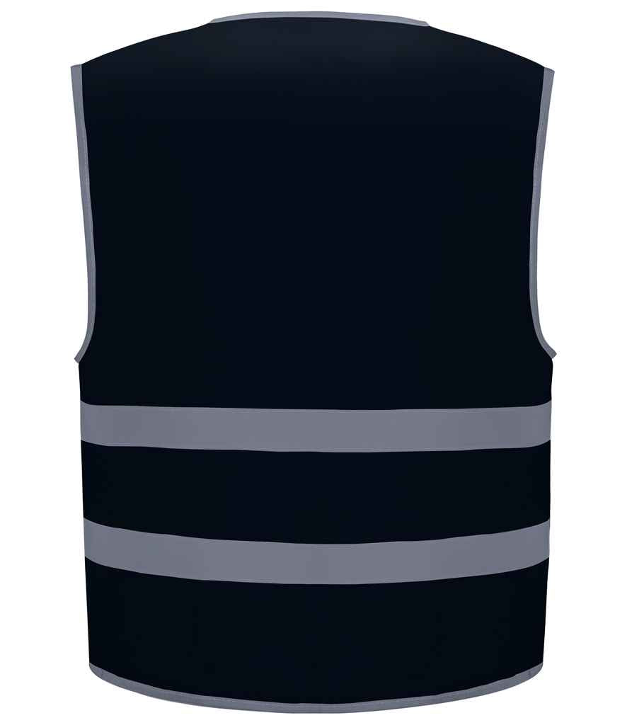Yoko Kids Hi-Vis Two Band Waistcoat | Navy - Lancashire Teamwear