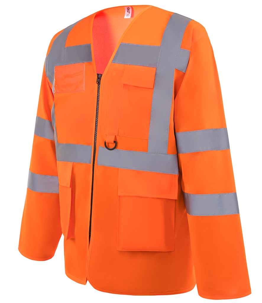 Yoko Hi-Vis Executive Long Sleeve Waistcoat | Orange - Lancashire Teamwear