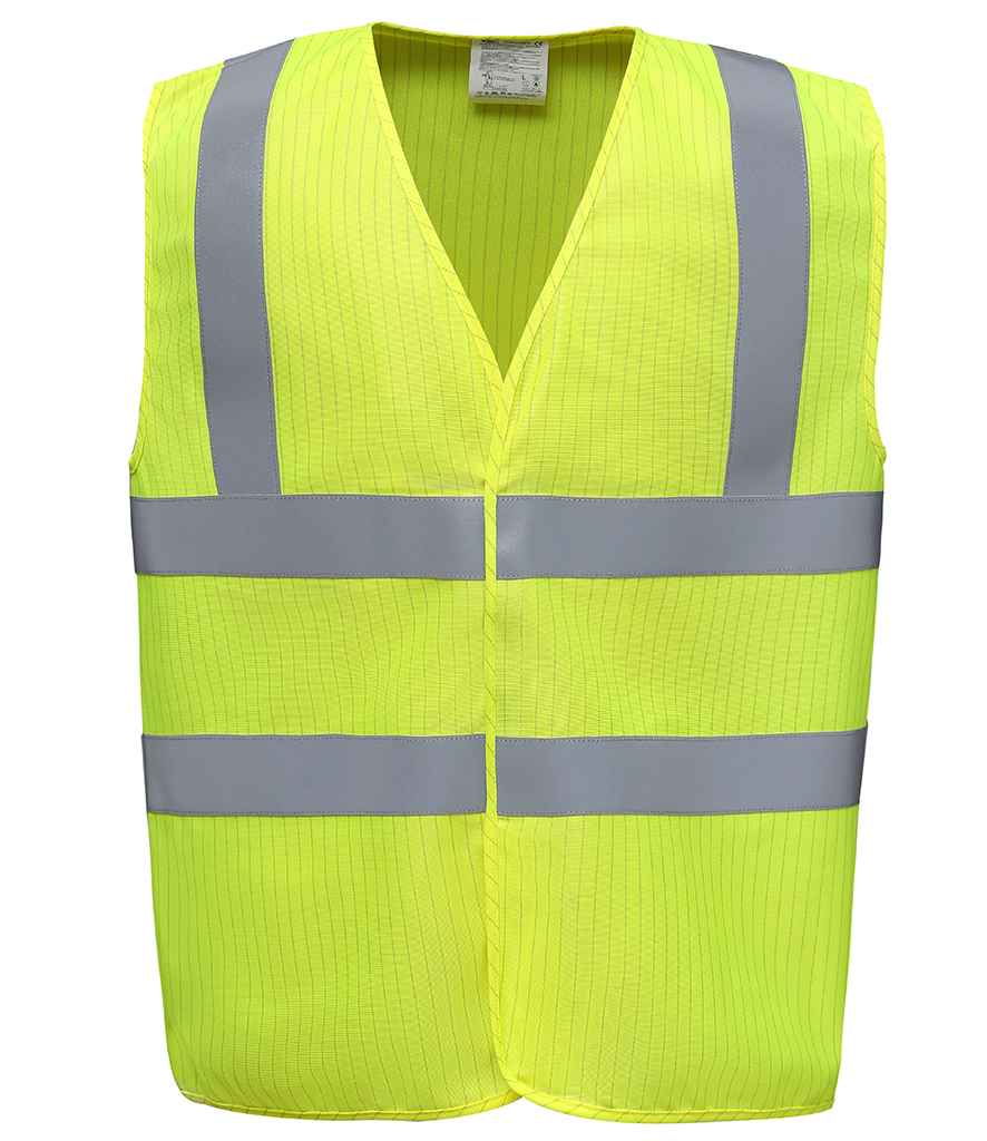 Yoko Hi-Vis Anti-Static Flame Retardant Waistcoat Yellow