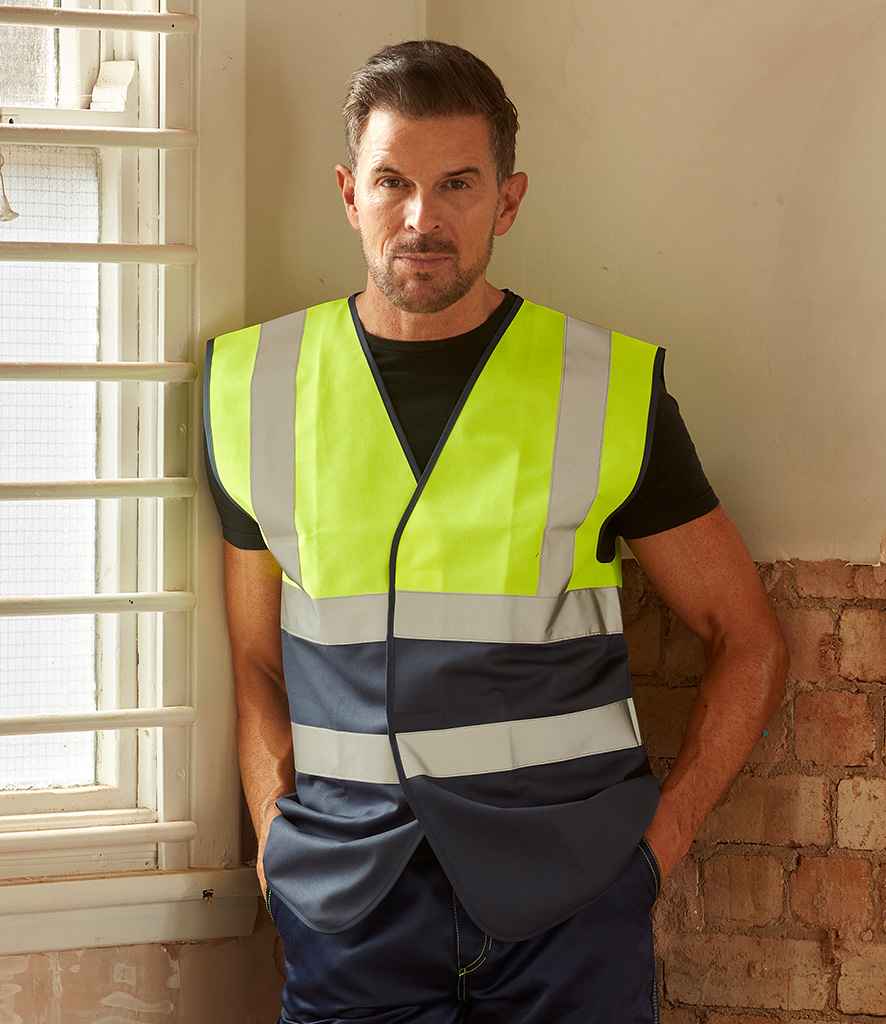 Yoko Two Tone Waistcoat | Yellow/Navy - Lancashire Teamwear