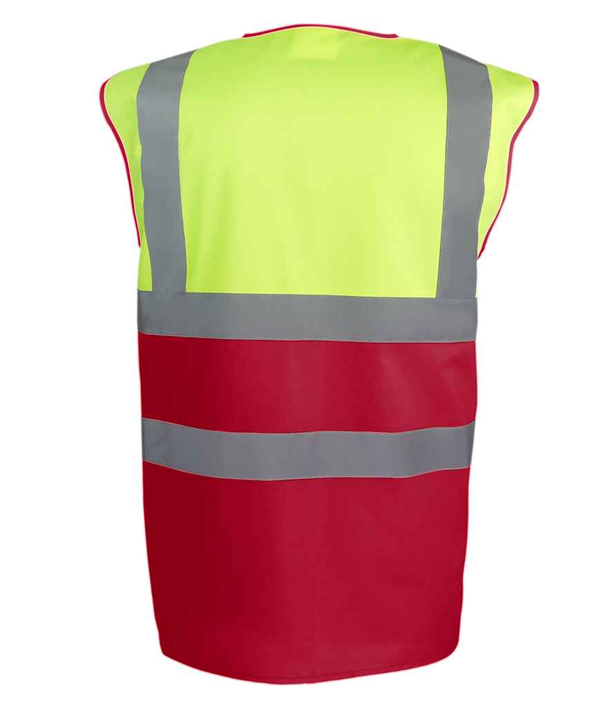Yoko Two Tone Waistcoat | Yellow/Red - Lancashire Teamwear