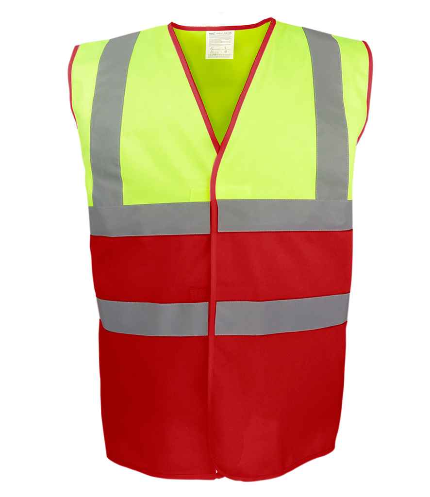 Yoko Two Tone Waistcoat Yellow/Red