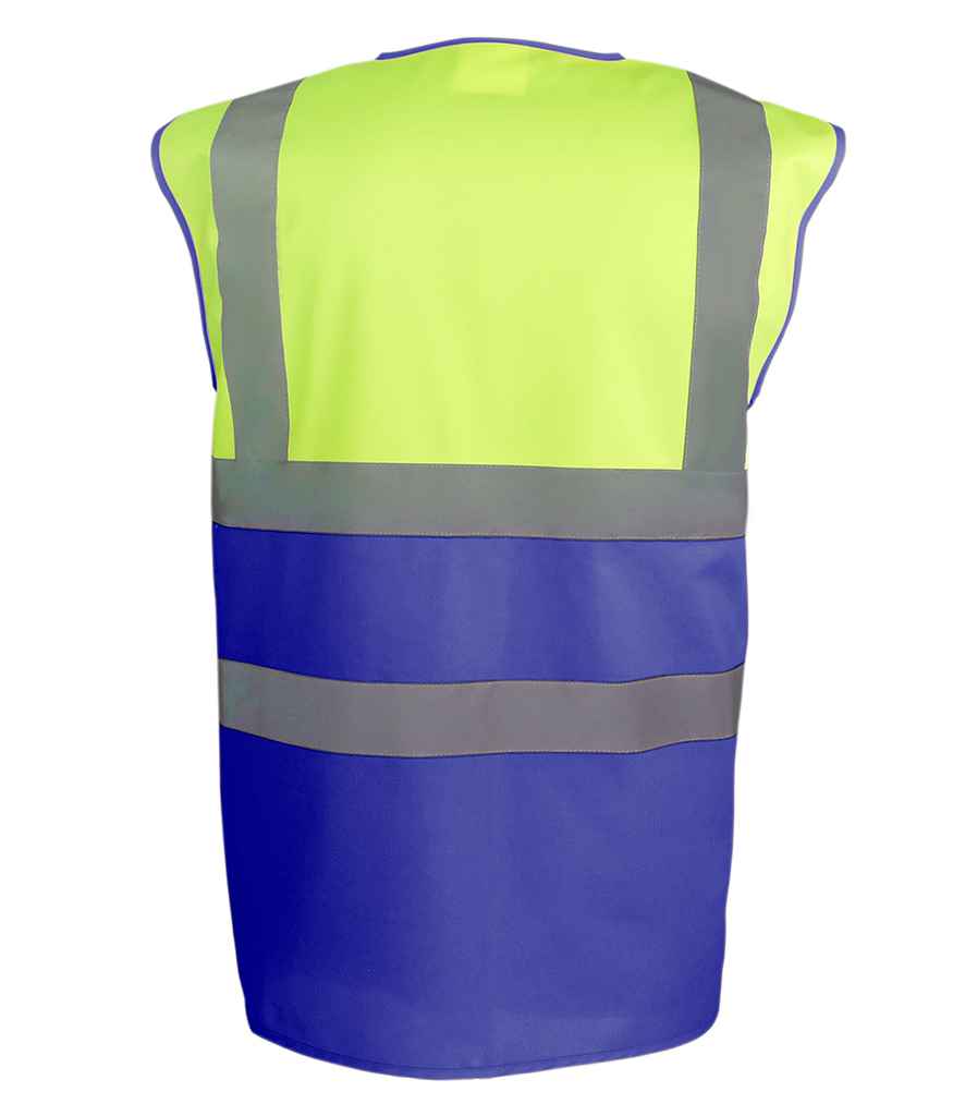 Yoko Two Tone Waistcoat | Yellow/Royal Blue - Lancashire Teamwear