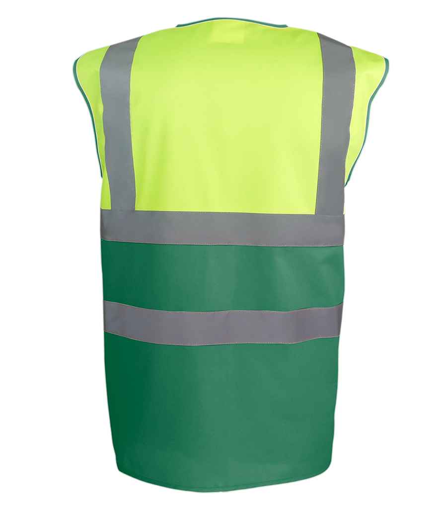 Yoko Two Tone Waistcoat | Yellow/Paramedic Green - Lancashire Teamwear