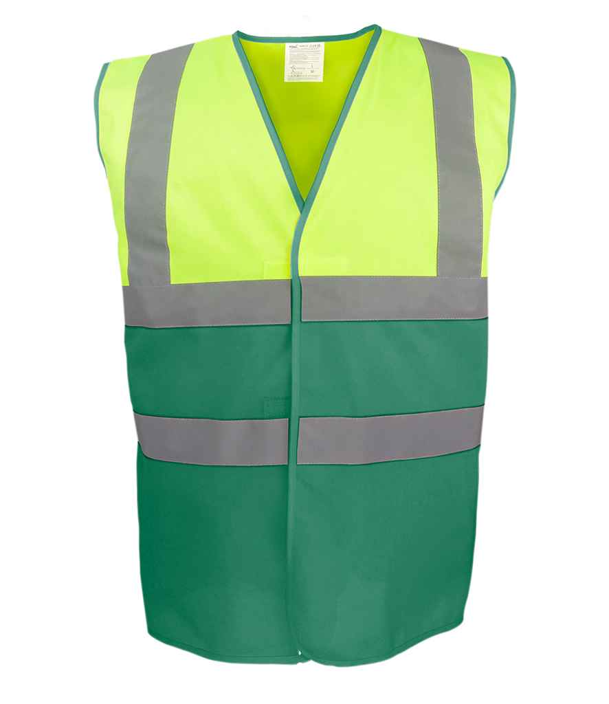 Yoko Two Tone Waistcoat | Yellow/Paramedic Green - Lancashire Teamwear