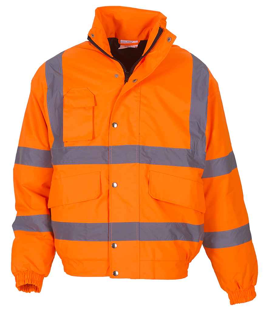 Yoko Hi-Vis Classic Bomber Jacket | Orange - Lancashire Teamwear