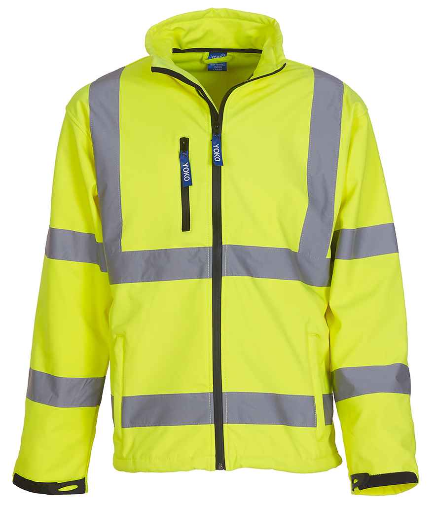 Yoko Hi-Vis Soft Shell Jacket | Yellow - Lancashire Teamwear