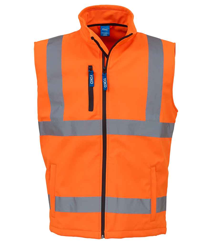 Yoko Hi-Vis Soft Shell Gilet | Orange - Lancashire Teamwear
