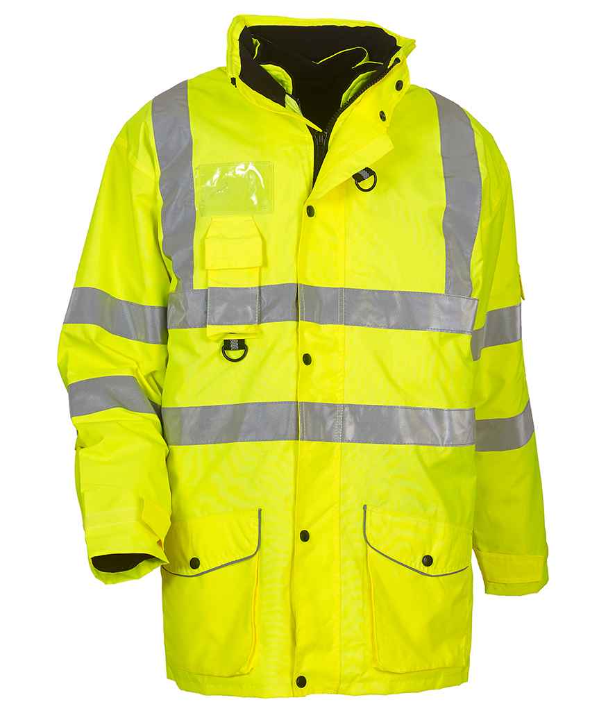 Yoko Hi-Vis Multi-Function 7-in-1 Jacket | Yellow - Lancashire Teamwear
