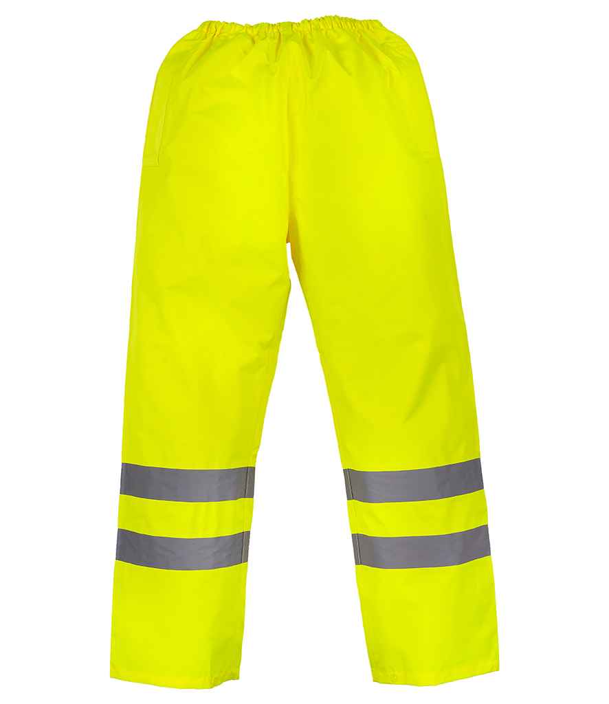 Yoko Hi-Vis Waterproof Overtrousers | Yellow - Lancashire Teamwear