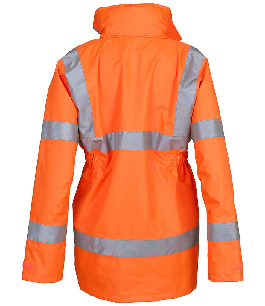 Yoko Ladies Hi-Vis Executive Jacket | Orange - Lancashire Teamwear