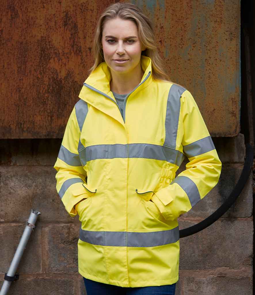 Yoko Ladies Hi-Vis Executive Jacket | Yellow - Lancashire Teamwear