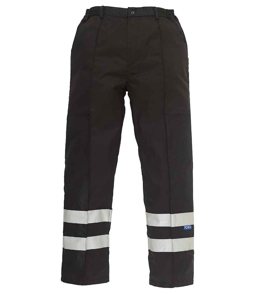Yoko Reflective Poly/Cotton Ballistic Trousers | Black - Lancashire Teamwear