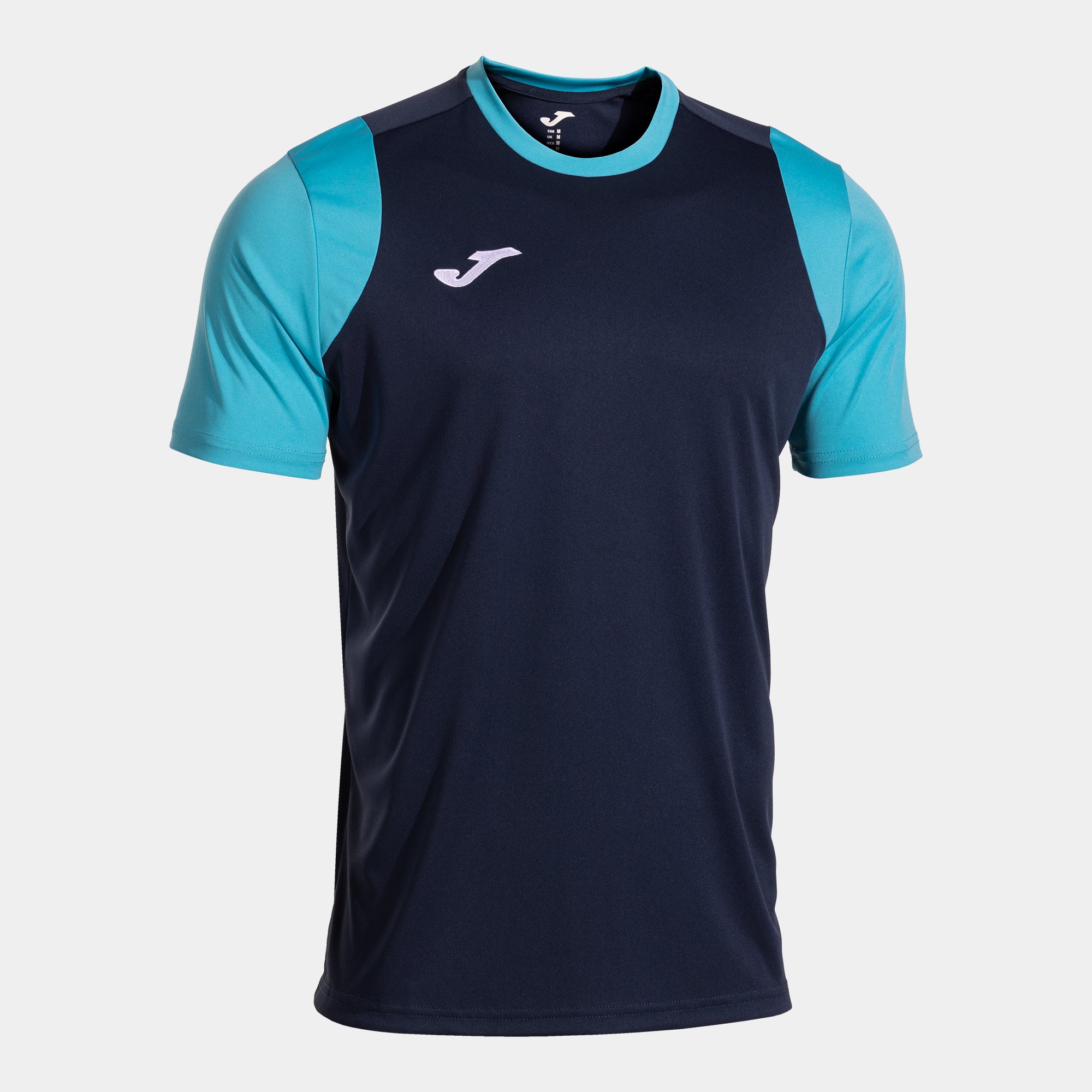 Joma Final Basket Ii Short Sleeve T-Shirt Navy Blue Fluor Turquoi