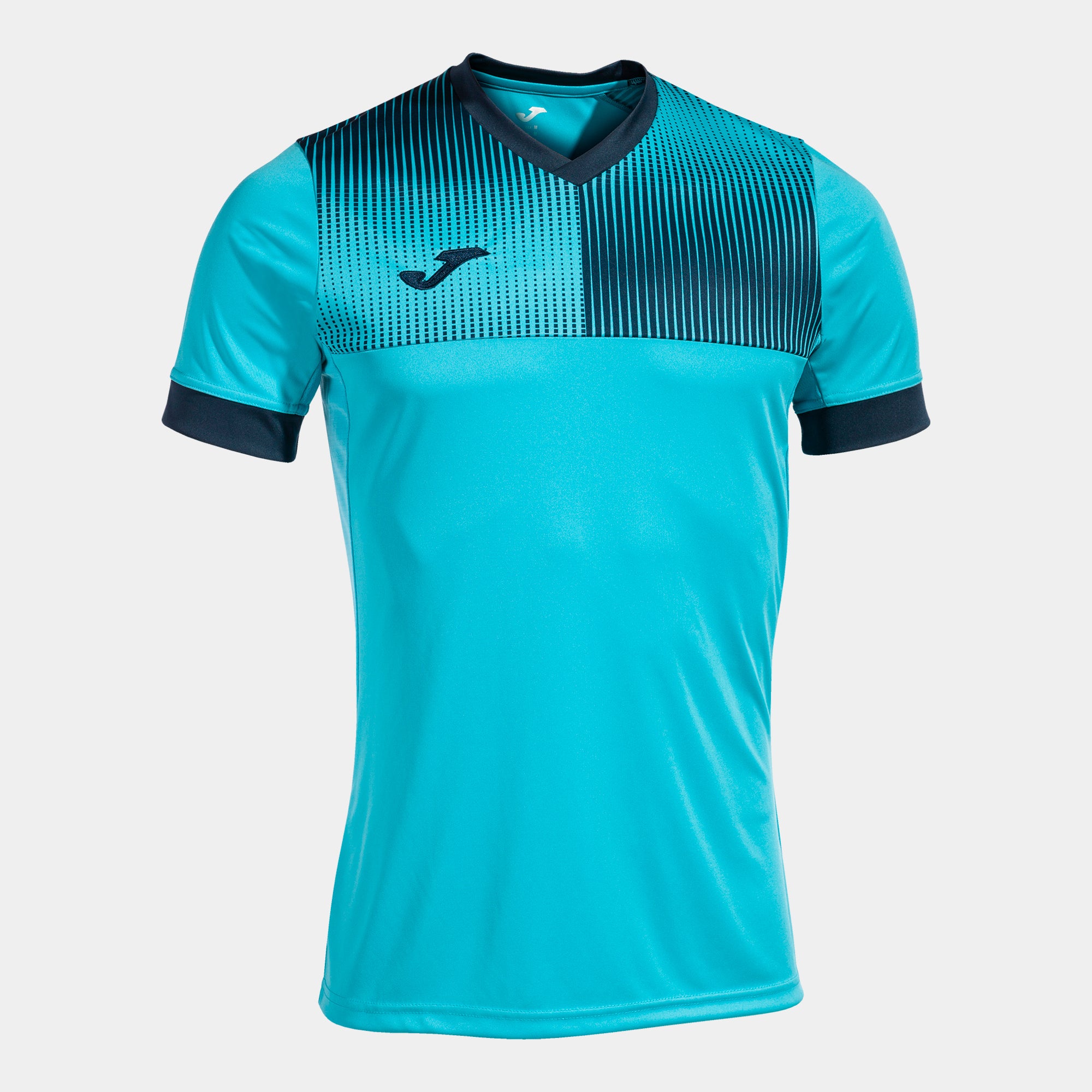 Joma Supernova Iv Short Sleeve T-Shirt Fluor Turquoise-Navy