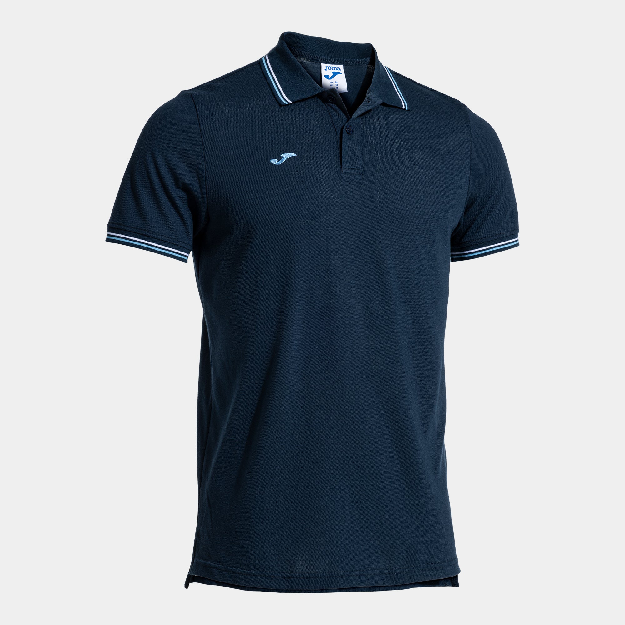 Joma Confort Classic Short Sleeve Polo Navy Sky Blue