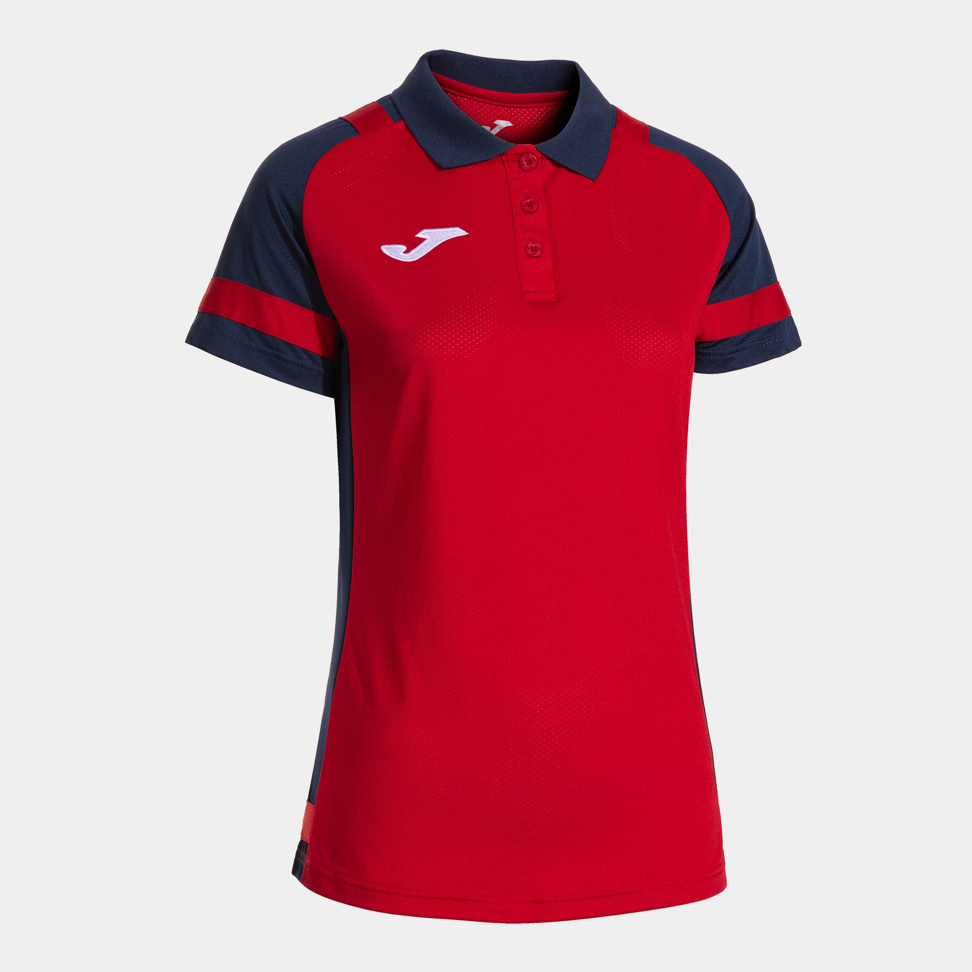 Joma Phoenix Iii Short Sleeve Polo Red Navy Blue