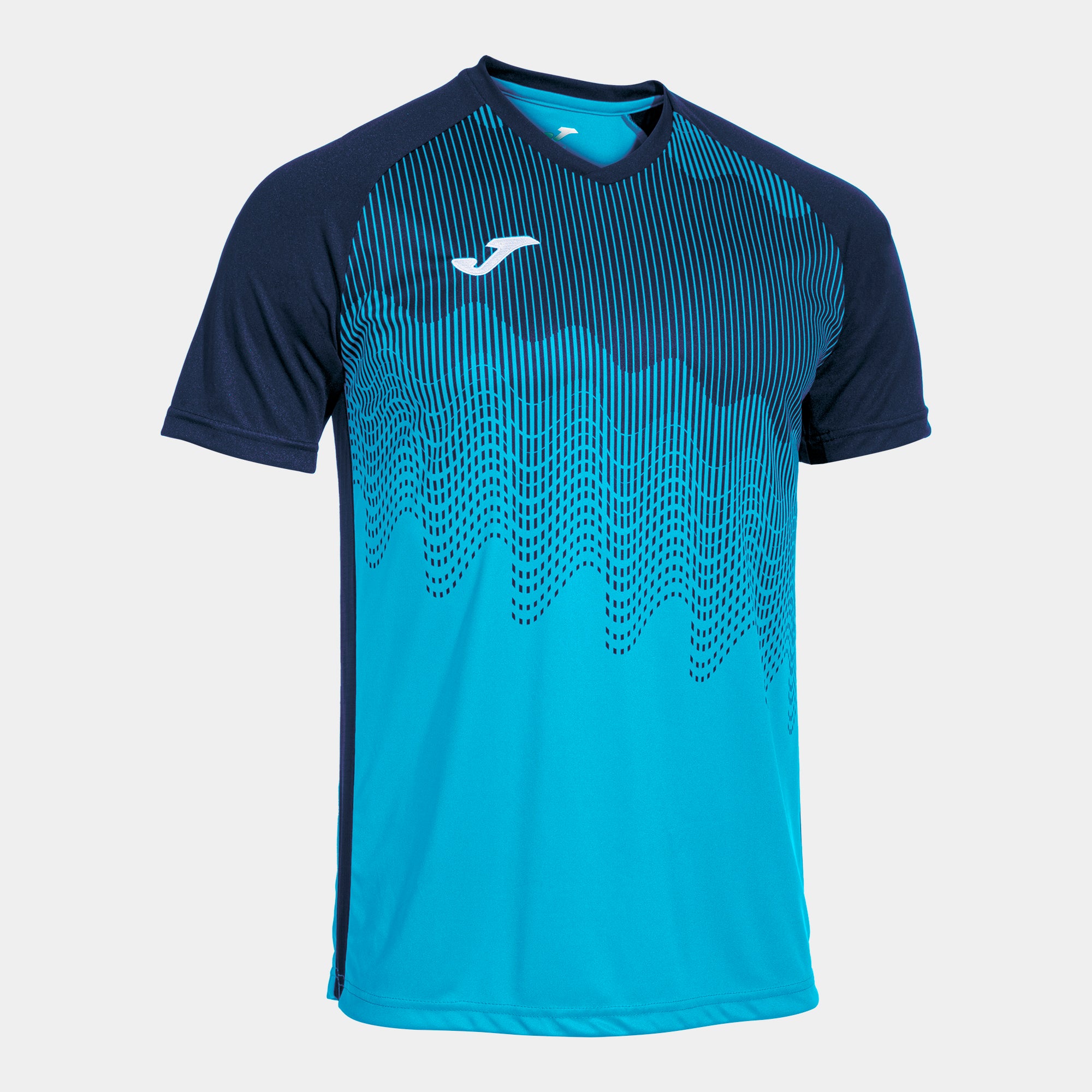 Joma Tiger Vi Short Sleeve T-Shirt Fluor Turquoise Navy