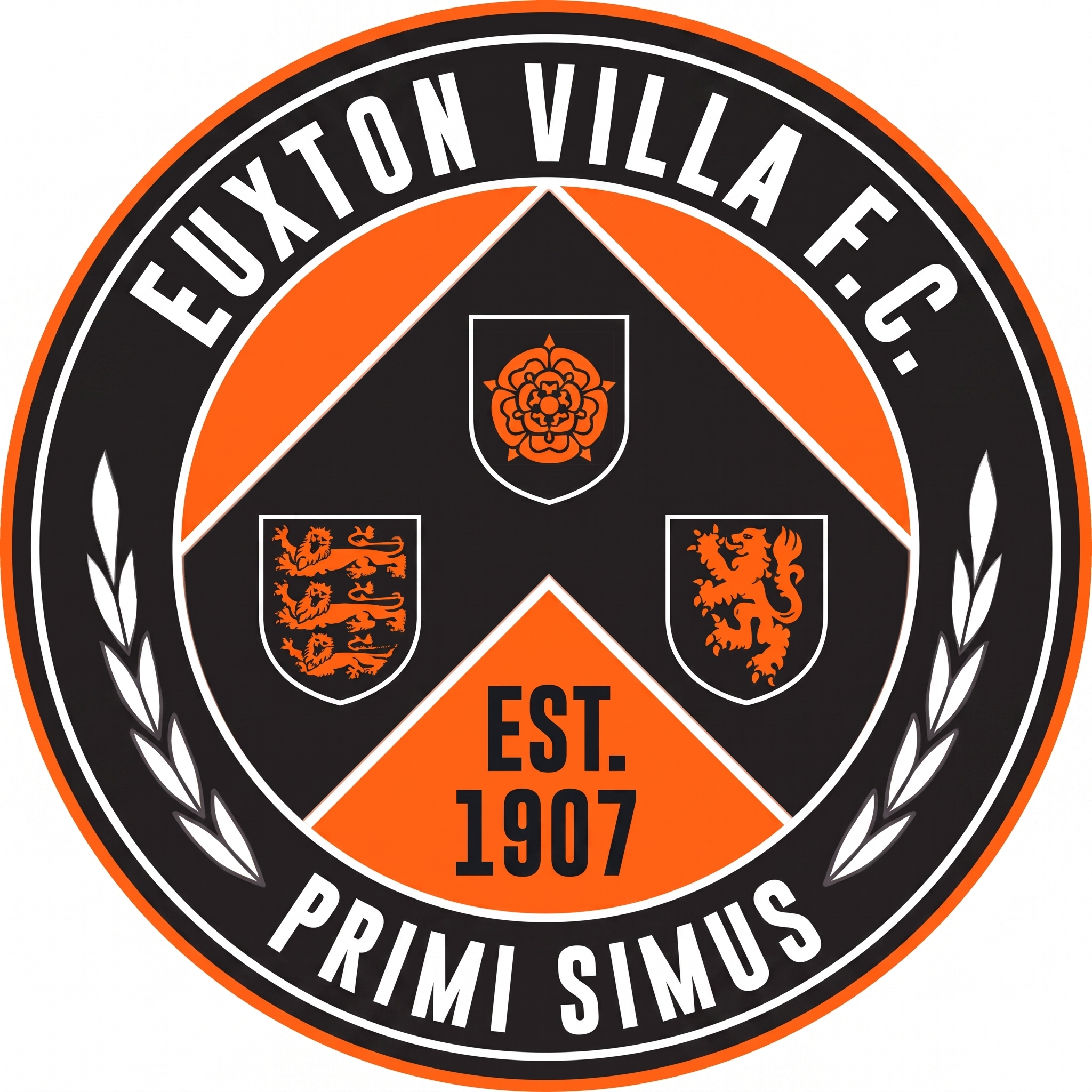 Euxton Villa FC Nike Park 26 Top in Black (AI-generated product photo with embroidered club badge composite - zoom in and check crest lettering before publishing)