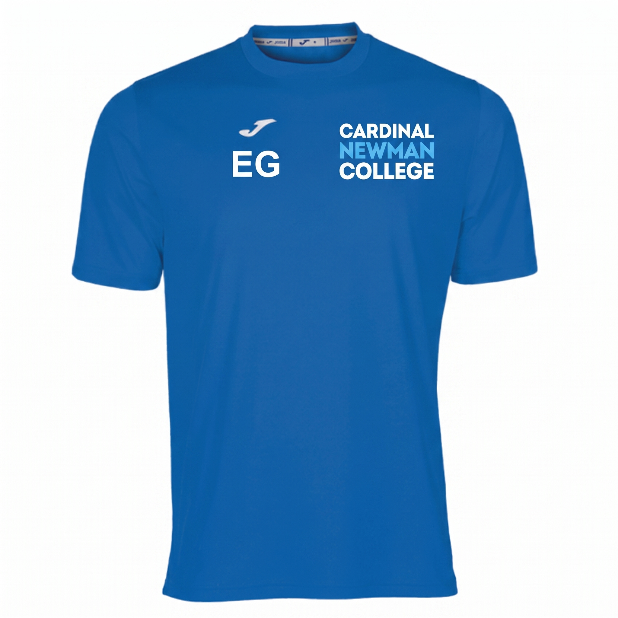 Cardinal Newman College Football Academy T-Shirt with college badge and printed initials