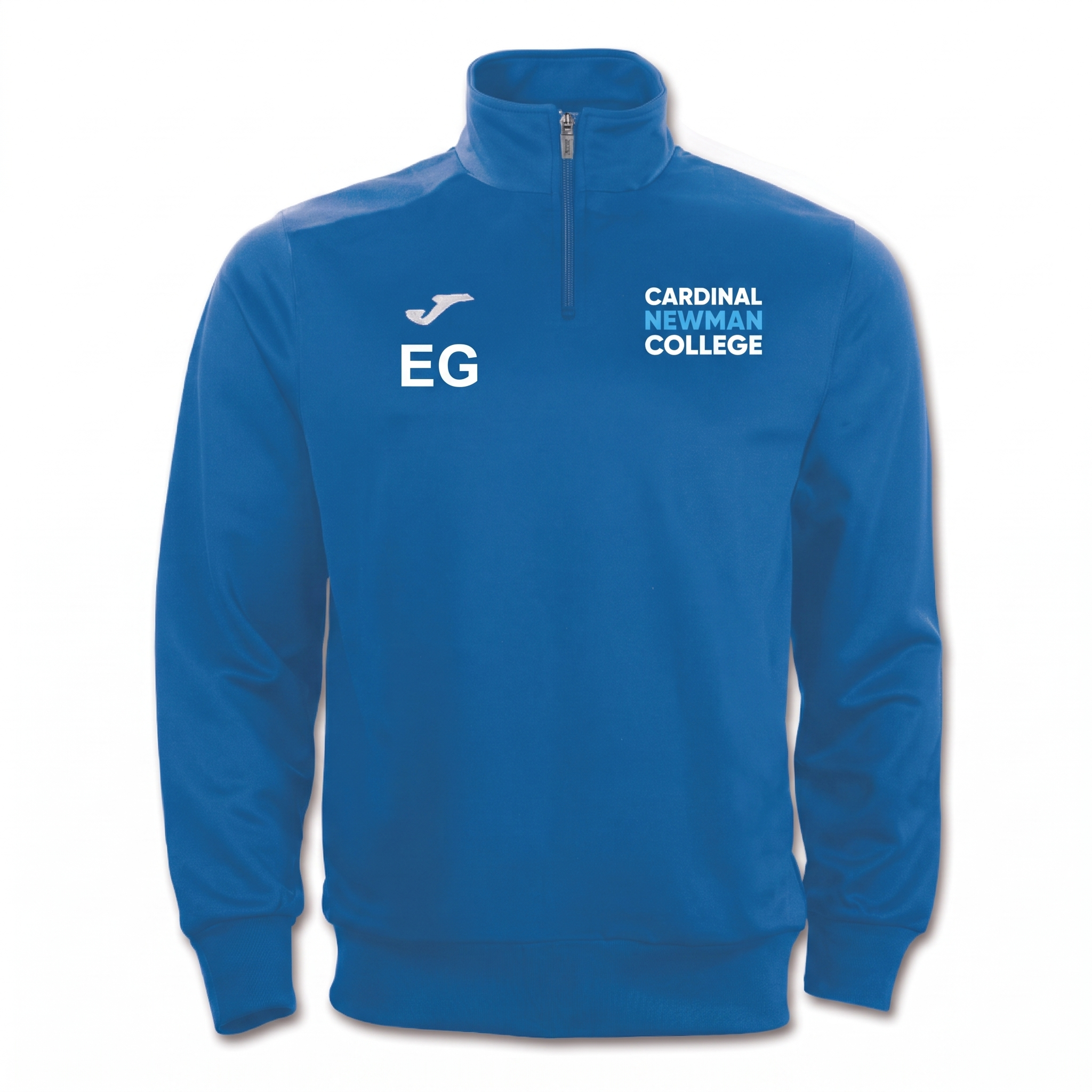 Cardinal Newman College Football Academy 1/4 Zip with college badge and printed initials