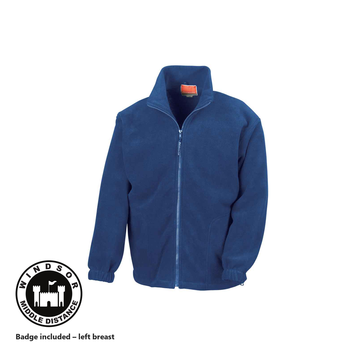 Windsor Middle Distance Result Fleece Jacket in Royal Blue, club badge included on the left breast