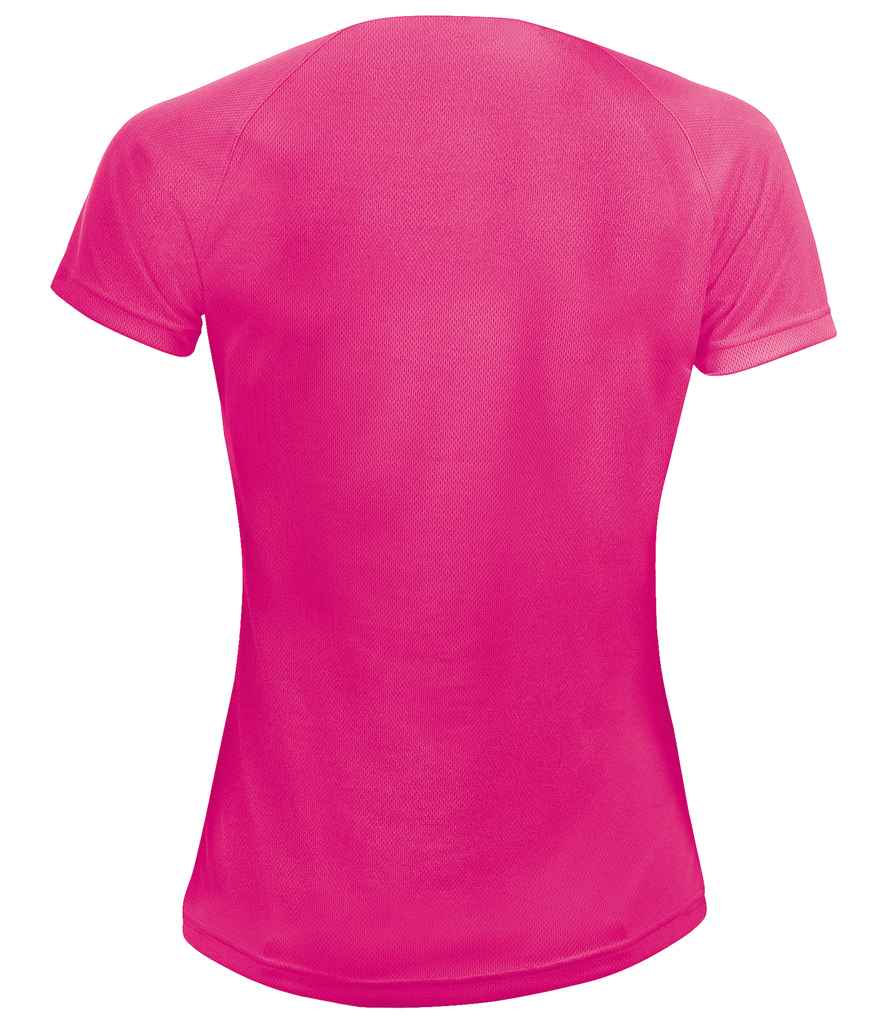 SOL'S Ladies Sporty Performance T-Shirt | Neon Pink - Lancashire Teamwear