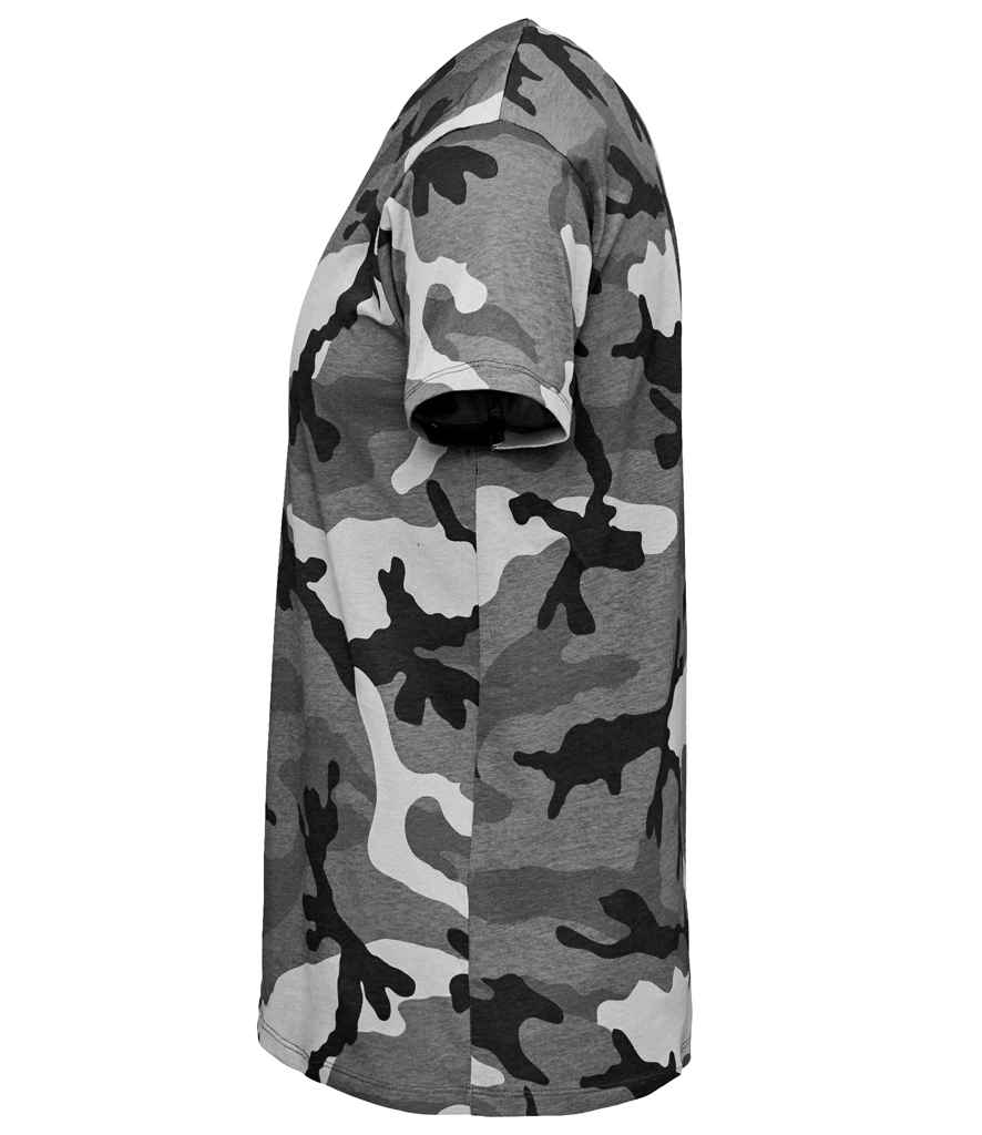 SOL'S Camo T-Shirt | Grey Camo - Lancashire Teamwear