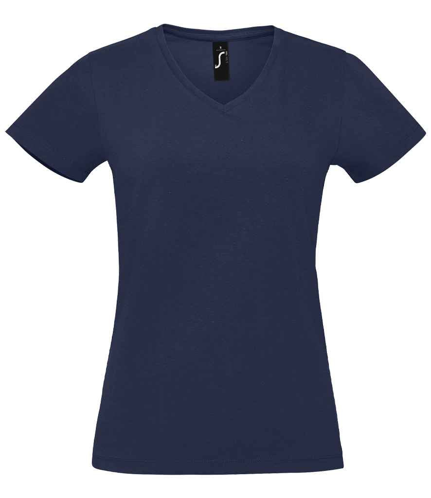 SOL'S Ladies Imperial V Neck T-Shirt | French Navy - Lancashire Teamwear