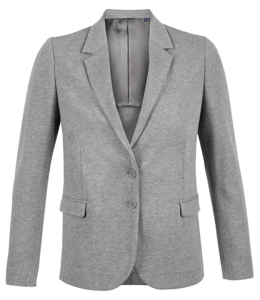 NEOBLU Ladies Marcel Piqué Blazer | Grey Marl Suit Jacket - Lancashire Teamwear