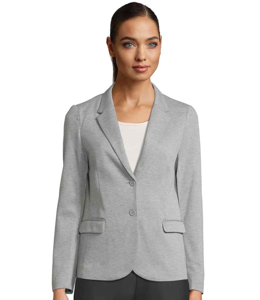 NEOBLU Ladies Marcel Piqué Blazer | Grey Marl Suit Jacket - Lancashire Teamwear