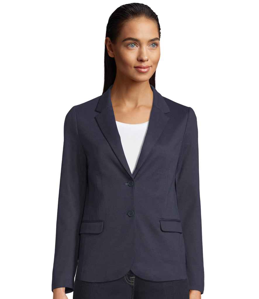 NEOBLU Ladies Marcel Piqué Blazer | Night Blue Suit Jacket - Lancashire Teamwear