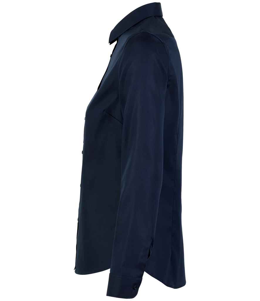 NEOBLU Ladies Blaise Long Sleeve Shirt | Night Blue - Lancashire Teamwear