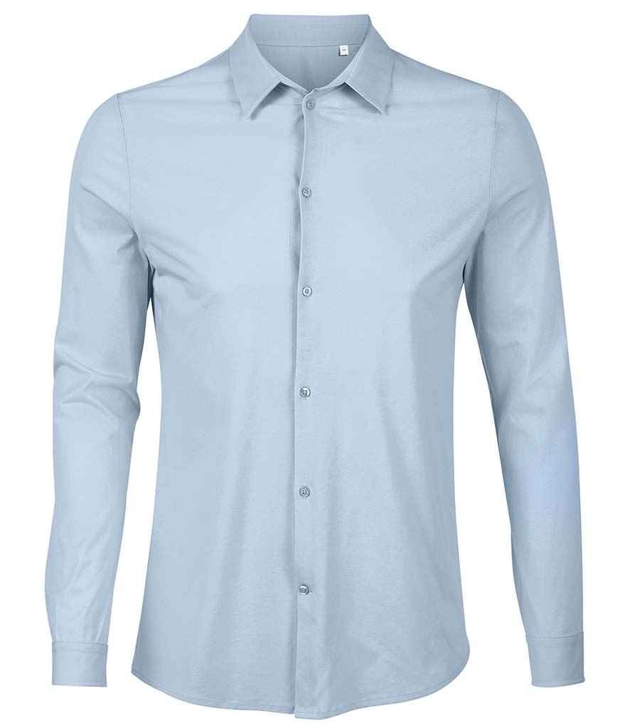 NEOBLU Balthazar Jersey Long Sleeve Shirt | Soft Blue - Lancashire Teamwear