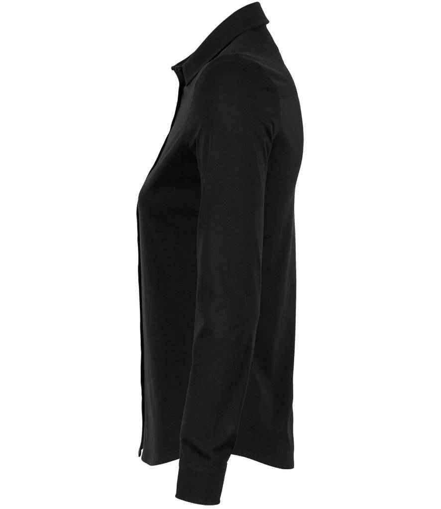 NEOBLU Ladies Balthazar Jersey Long Sleeve Shirt | Deep Black - Lancashire Teamwear