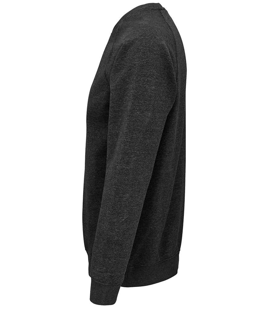 SOL'S Unisex Space Organic Raglan Sweatshirt | Charcoal Marl - Lancashire Teamwear