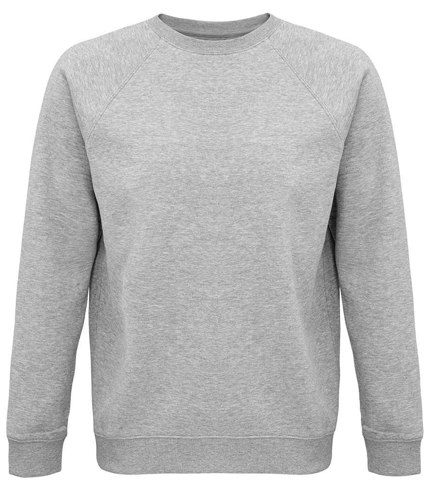 SOL'S Unisex Space Organic Raglan Sweatshirt | Grey Marl - Lancashire Teamwear