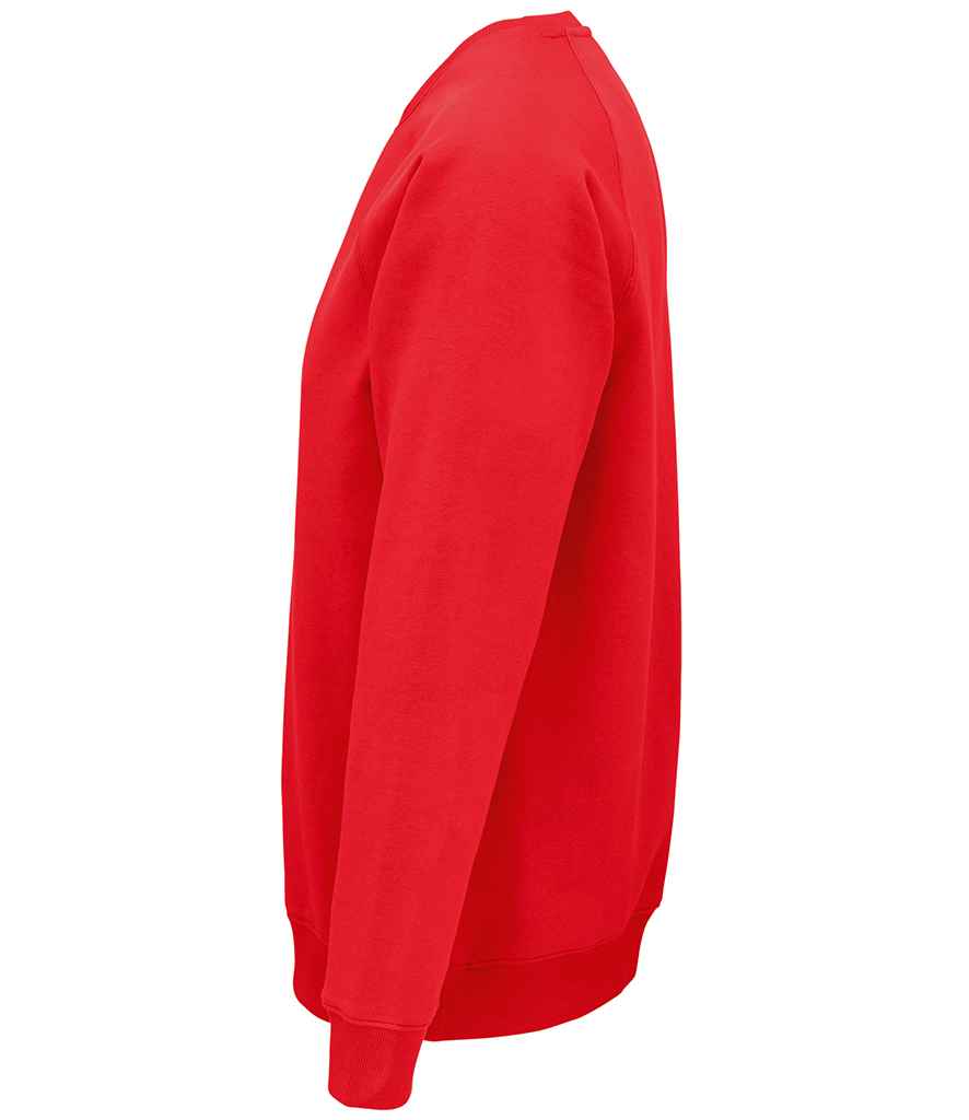 SOL'S Unisex Space Organic Raglan Sweatshirt | Red - Lancashire Teamwear