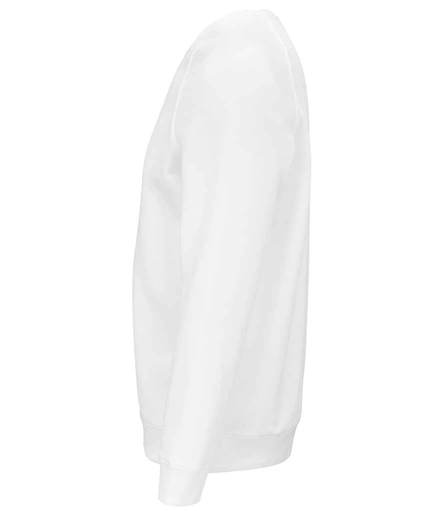 SOL'S Unisex Space Organic Raglan Sweatshirt | White - Lancashire Teamwear